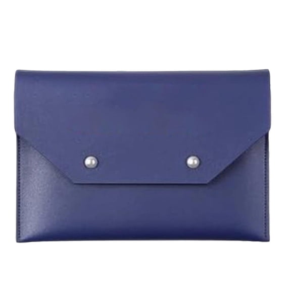 Mahjong Card Storage Case Dark Blue Envelope Style Card Holder Durable Material Travel Mahjong Accessory Pouch Portable Game Card Organizer Snap Button Closure Wallet for Club