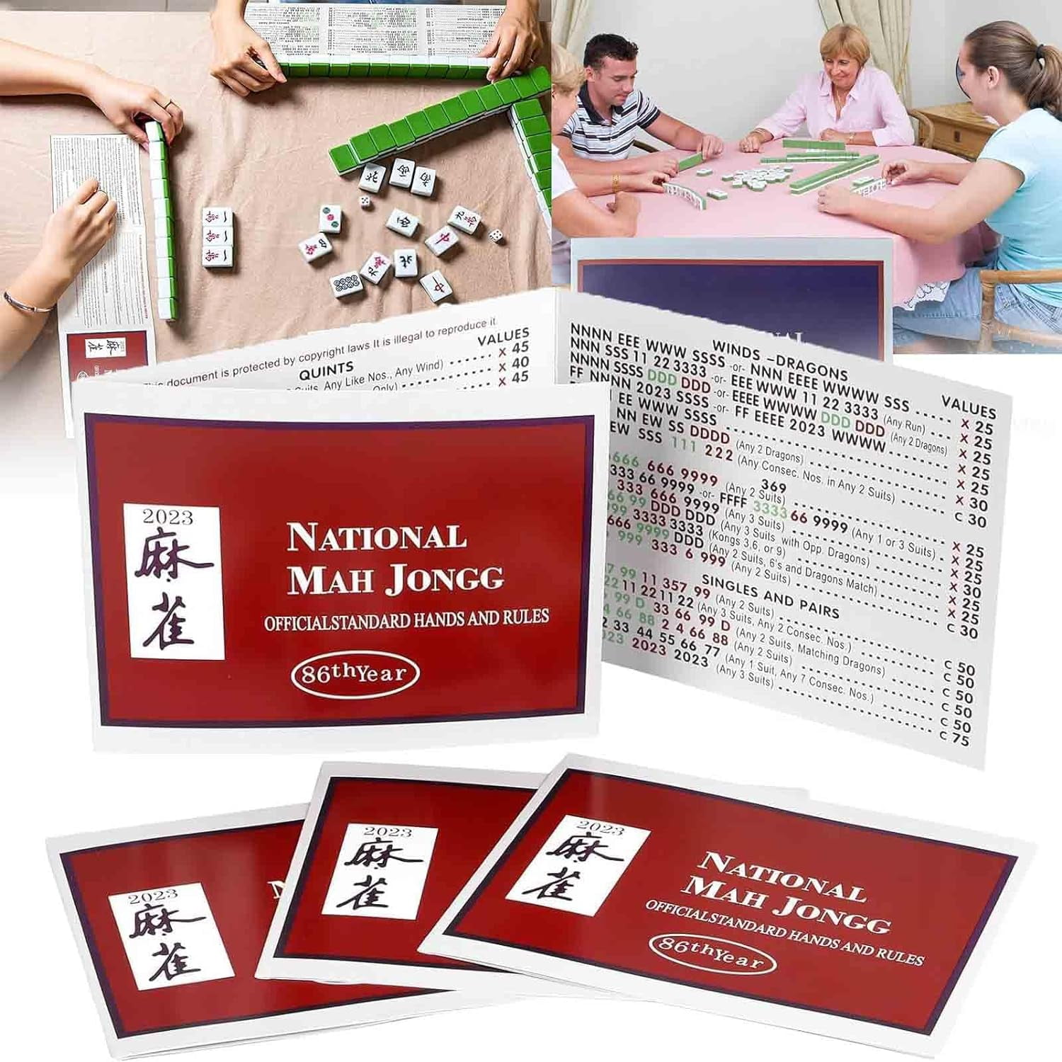Mahjong Cards 2025, 2025 Mahjong Card Official Large Print, National
