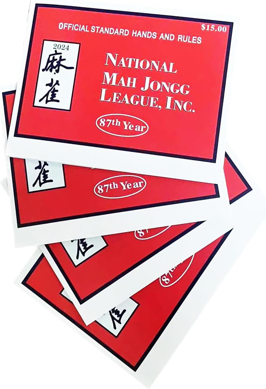 Mahjong Cards 2024, 4 PCS Mahjong Cards 2024 Large Print, National