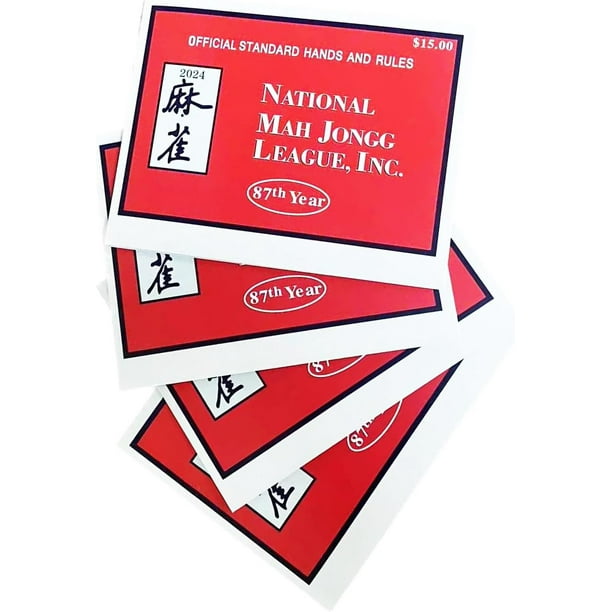 Mahjong Cards 2024, 4 PCS Mahjong Cards 2024 Large Print, National
