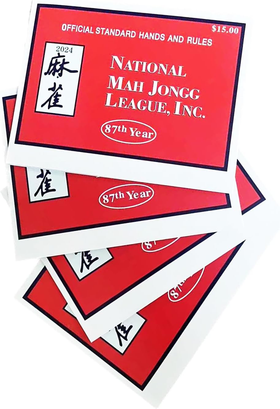 Mahjong Cards 2025, 4 PCS Mahjong Cards 2025 Large Print, National