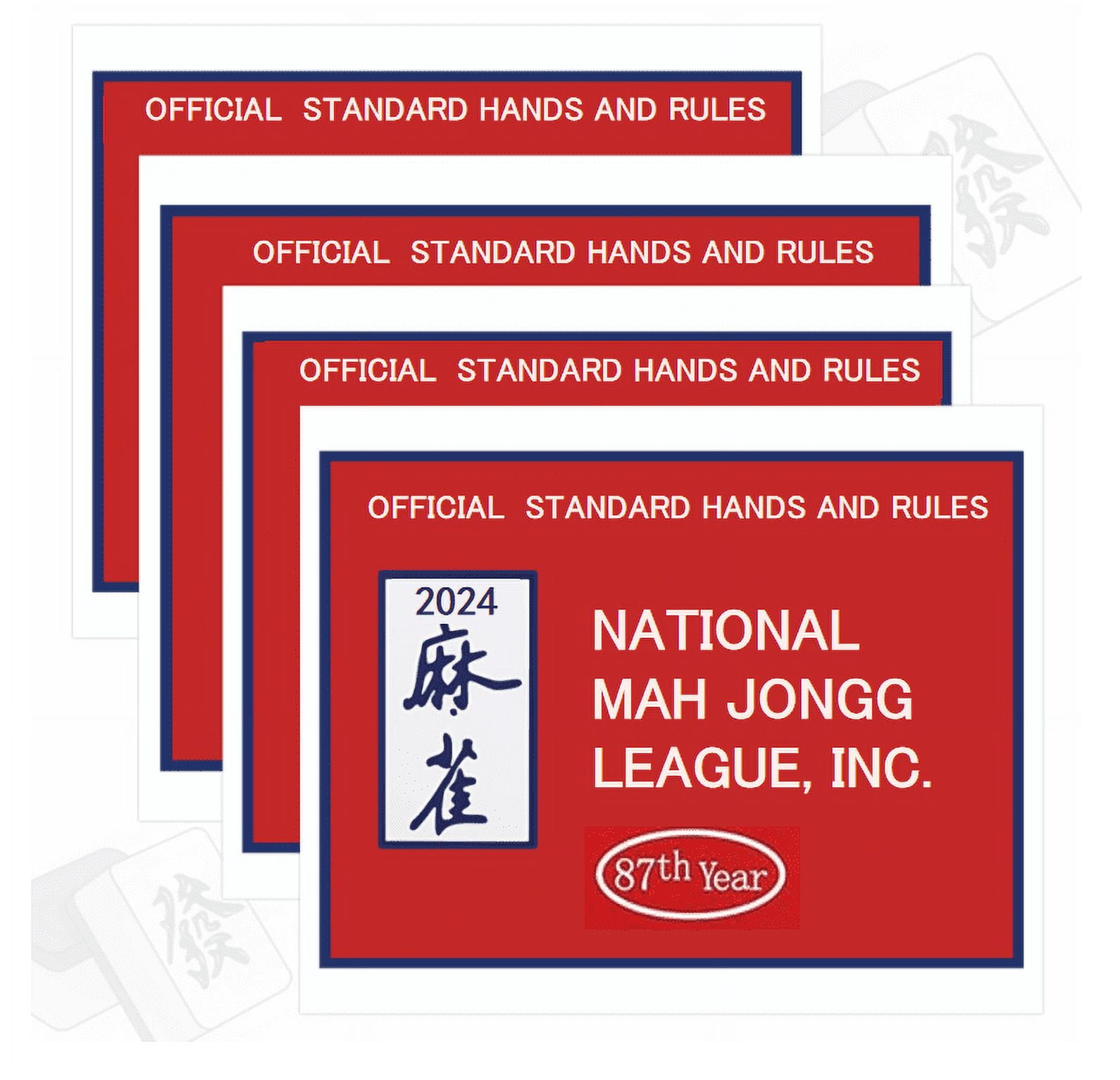 Mahjong Cards 2024, National Standard， Standard Rules and Hands, Large Print，2024 Mahjong Cards ...