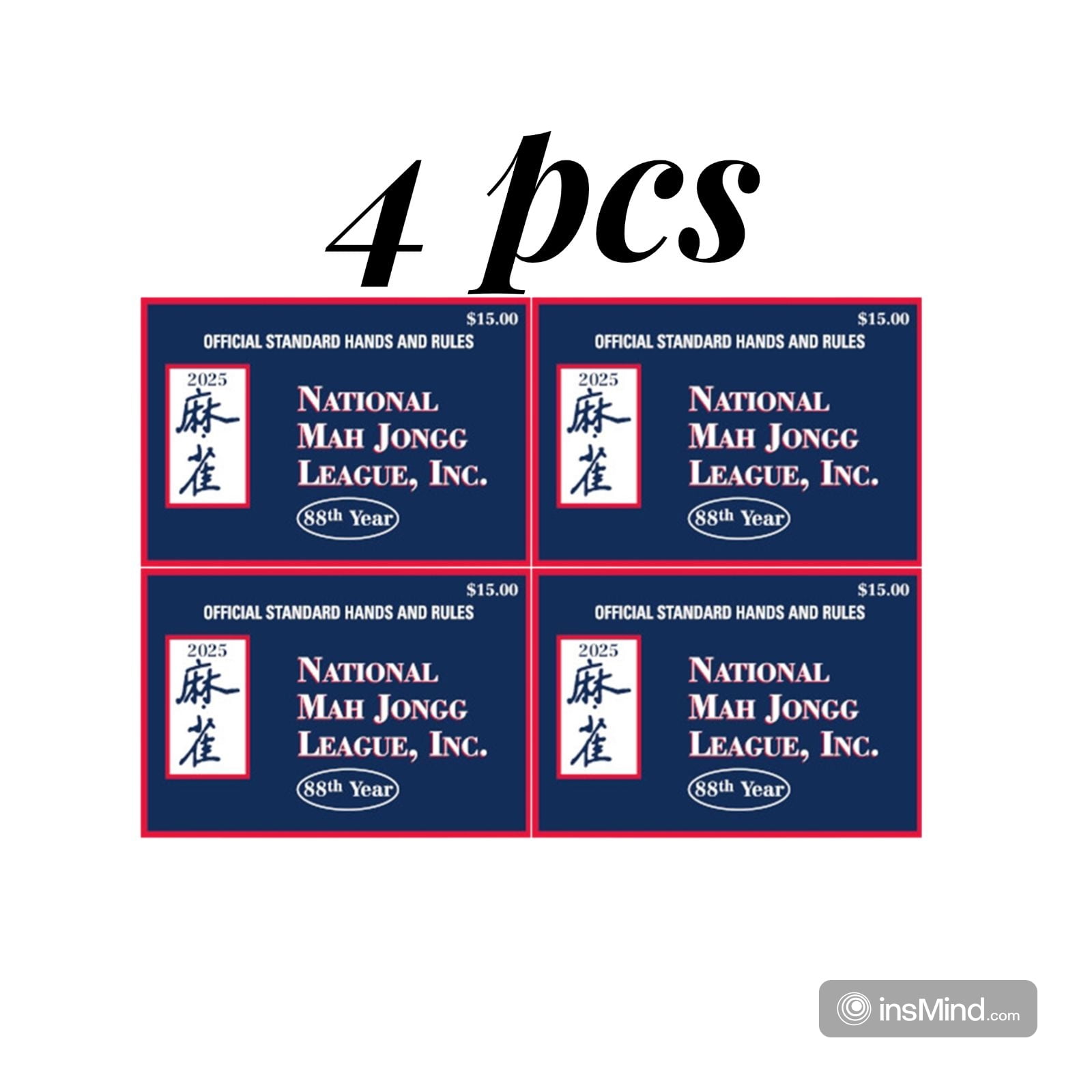 Mahjong Cards 2025 Large Size National Standard Mahjong Cards with