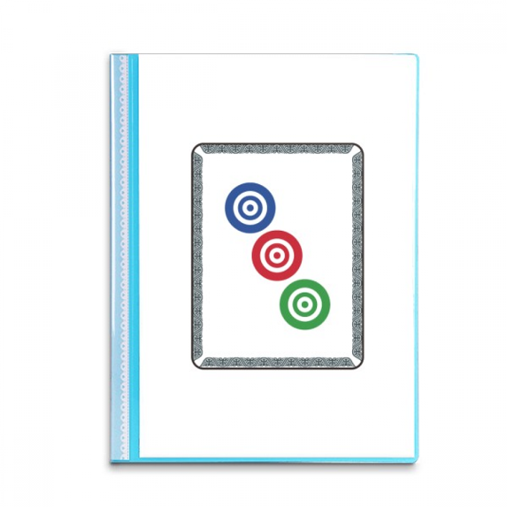 Mahjong Circle Dots 3 Tile Pattern Book Sheet Protectors Portfolio Binder Folder