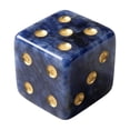 thumbnail image 1 of Mahjong Dice,D6 Dice,Natural Crystal Mahjong Dice,1pc 6 Sided Substantial Weight Decorative Gemstone Dice, Perfect Mahjong Hostess Gift(Blue 0.6IN), 1 of 7