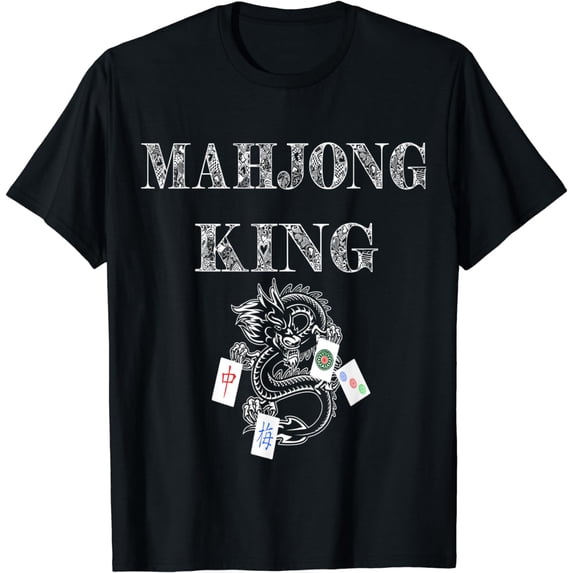 Mahjong King Chinese Game Set Mah Jongg Tiles Card Ma Jiang T-Shirt
