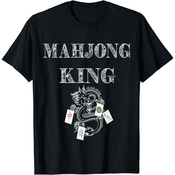 Mahjong King Chinese Game Set Mah Jongg Tiles Card Ma Jiang T-Shirt
