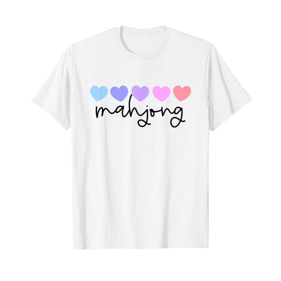 Mahjong Lover Heart Women Girls or Mom T-Shirt