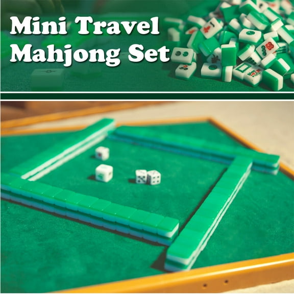 Mahjong,Mah Set Time Indoor Entertainment Leisure Time Indoor Table Portable Mah Rusuo Qahm Leeofty Hxber