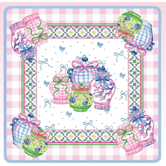 Mahjong Mat 31.5" Non-Slip Neoprene Ginger Jar Table Mat