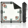 thumbnail image 1 of Mahjong Mat 31.5" x 31.5" Geometric Floral Bold Stripes Elegant Colors Anti-Slip and Noise Reduction Symmetry Design Mahjong Tiles Table Cover for Dominoes Poker Card Board and Tile Games, 1 of 8