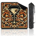 thumbnail image 1 of Mahjong Mat 31.5" x 31.5" Martini Glass Olive Ornate Floral Non-Slip Noise Reduction Mahjong Tiles Table Cover for Dominoes Poker Card Board and Tile Games, 1 of 6