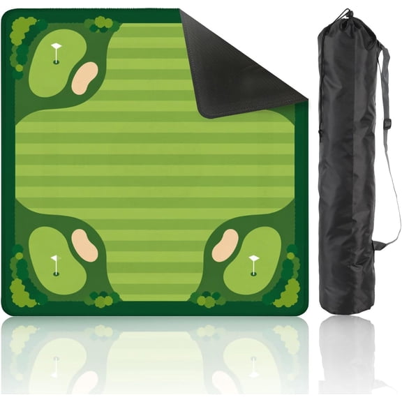 Mahjong Mat 31.5 x 31.5 Non-Slip Noise Reduction Minimalist Golf Course
