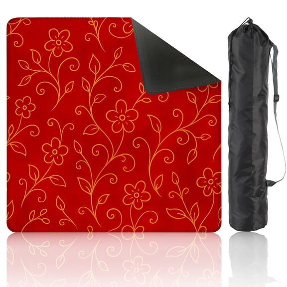 Mahjong Mat 31.5" x 31.5" Oriental Chinese New Year cherry blossom Anti-Slip and Noise Reduction Symmetry Design Mahjong Tiles Table Cover for Dominoes Poker Card Board and Tile Games