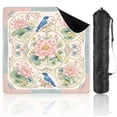 thumbnail image 1 of Mahjong Mat 31.5" x 31.5" Pastel Floral Birds Elegant Circular Design Non-Slip Noise Reduction Mahjong Tiles Table Cover for Dominoes Poker Card Board and Tile Games, 1 of 8