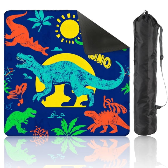 Mahjong Mat 31.5" x 31.5" Seamless Dino print for T shirts textiles web Non-Slip Noise Reduction American Mahjong Tiles Table Cover for Dominoes Poker Card Board Games Gift