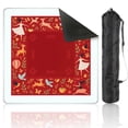 thumbnail image 1 of Mahjong Mat 31.5" x 31.5" Whimsical Forest Dance Anti-Slip and Noise Reduction Symmetry Design Mahjong Tiles Table Cover for Dominoes Poker Card Board and Tile Games, 1 of 8