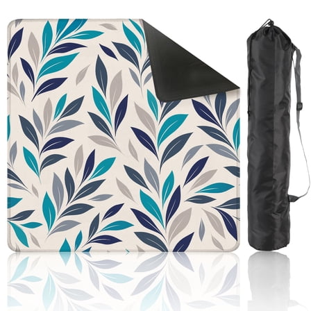 Mahjong Mat 31.5" x 31.5" leaves Anti-Slip and Noise Reduction Symmetry Design Mahjong Tiles Table Cover for Dominoes Poker Card Board and Tile Games