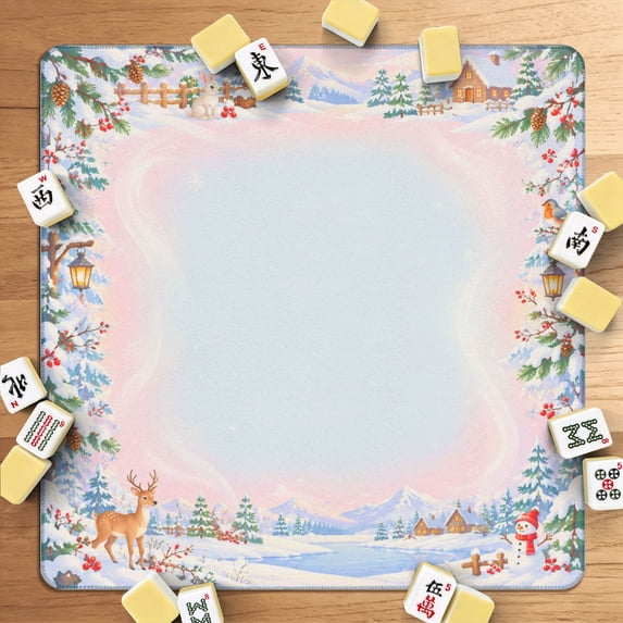 Snowflake Table View Mahjong Mat 31.5
