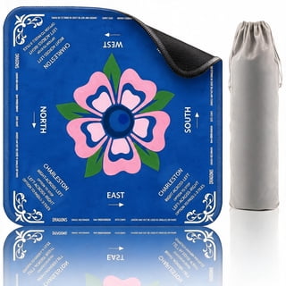 Mahjong Mat, 32.4 x 32.5 inch Anti-Slip Noise Reduction Rubber Gaming Mat, Table Cover for Mahjong, Poker and Board Games