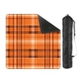 thumbnail image 1 of Mahjong Mat, Classic American Mahjong Mat, Soft Noise-Reducing Mahjong Mat, Autumn Orange Plaid Design for Daily Game Use,31.5x31.5 Inch, 1 of 8