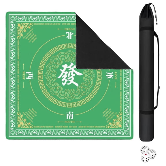 Mahjong Mat for Table, 31.5*31.5in Anti Slip American Mahjong Mats, Noise Reduction, Neoprene Mah Jongg Mat, Mahjong Accessories Gift for Poker/Card/Dominoes Board Tile Games Table Mats