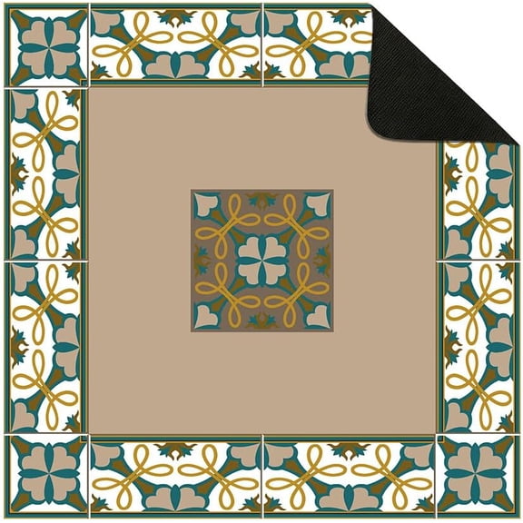 Mahjong Mat for Table 31.5"x31.5", Anti Slip Noise Reduction Multi Purpose Padded Board Game Table Mat for American Mahjong with Rubber Backing & Carrying Bag (Green 6180,1)