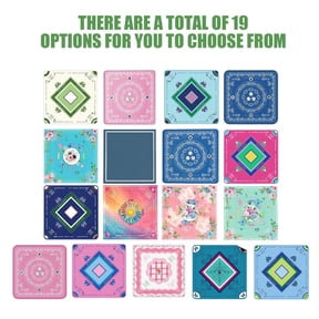 Mahjong Mat for Table 31.5"x31.5" Rubber American Mahjong Mat with Rules, Non Slip Noise Reduction Game Table Cover with Dice and Bag for Mahjong, Poker, Board, Card, Tile Games