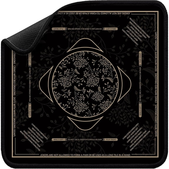 Mahjong Mat for Table, Durable Mahjong Table Cover with Unique Design, Premium Mahjong Accessories, Perfect Mahjong Gifts for Women, Game Mat for Mahjong and Board Game Enthusiasts (Nocturnal Bloom)