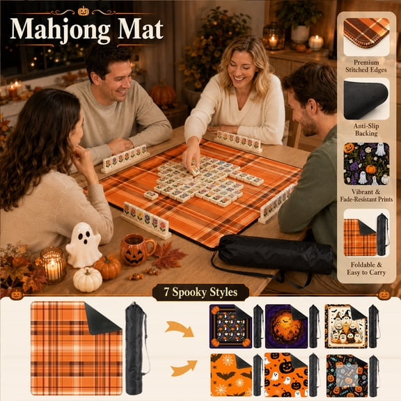 Mahjong Mat for Table 31.5x31.5 Inch Waterproof Wrinkle-Free Pad, Premium Mahjong Mats for American Mahjong & Tabletop Gaming