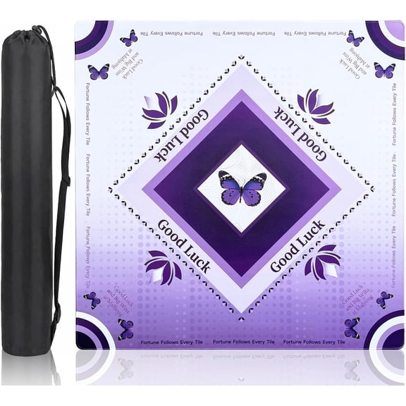 Mahjong Mat for Table 32.4''x32.4'', Rolled Shipping, No Creases Mah Jongg Mat for