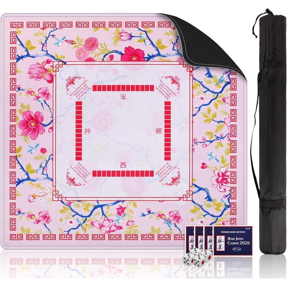 Mahjong Mat,31.5x31.5 Anti-Slip Noise Reduction Game Mat,Perfect Game