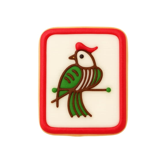 Mahjong One Bam Bird Cookie Cutter & Stamp - 4x2.7" Creative Baking Fun
