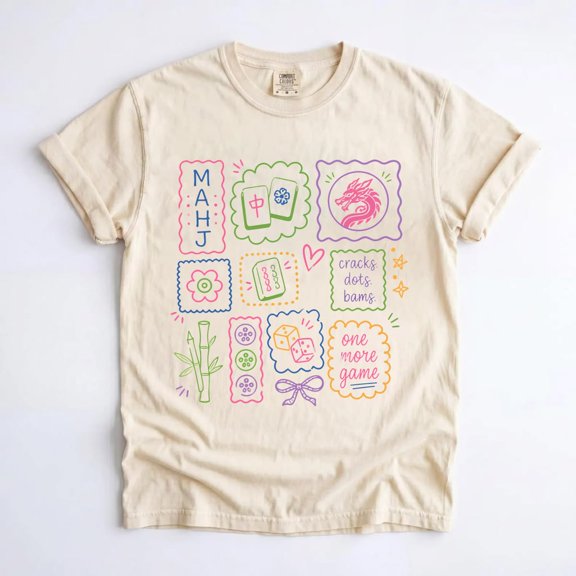 Mahjong Player Graphic T-Shirt, Tile Game Club Tee, Funny Game Night Gift for Mahjong Lovers