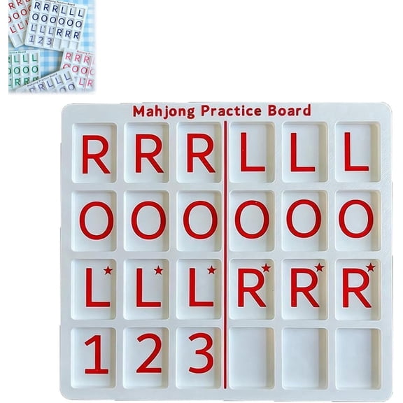 Mahjong Practice Board – 3D Printed Solo Training Board with 24 Slots for Tile Arrangement, Portable Strategy Practice Tool for Mahjong Lovers