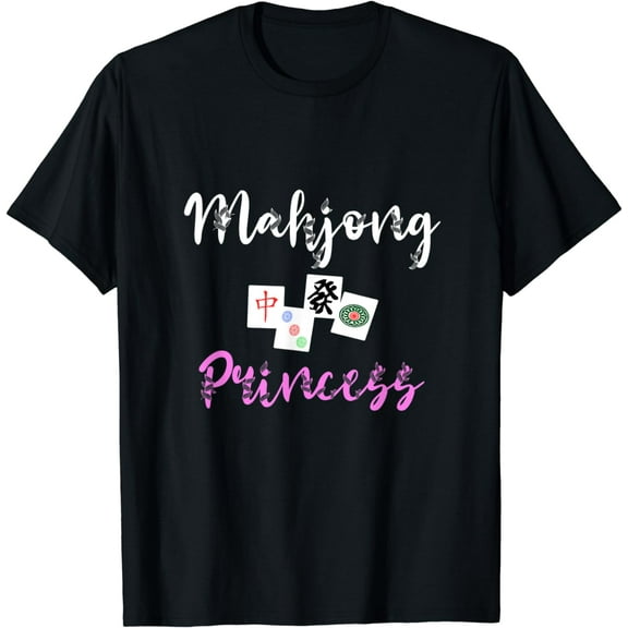 Mahjong Princess Mah Jongg Tiles Ma Jiang Chinese Game Set T-Shirt