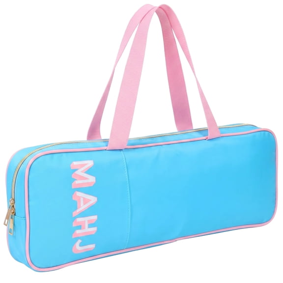 Mahjong Rack Carrying Case Lightweight Polyester Storage Bag with Handle and Pocket Fits Mahjong Tile and Accessory， Blove