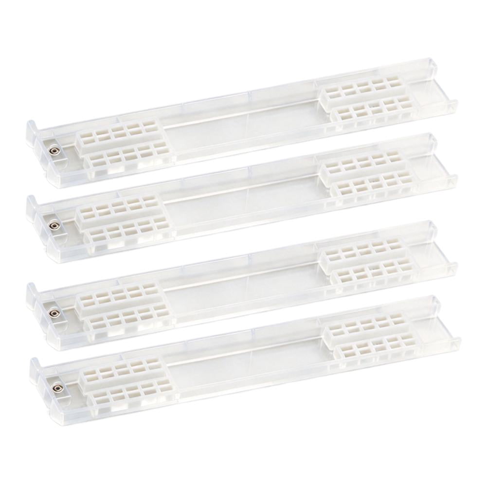 Mahjong Racks with Pushers, 4-Pack Clear Acrylic Racks, American Mahjong Accessories with Right-Hand Pusher Arms for Game Night