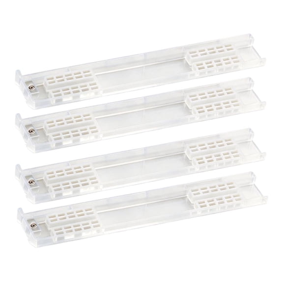 Mahjong Racks with Pushers, 4-Pack Clear Acrylic Racks, American Mahjong Accessories with Right-Hand Pusher Arms for Game Night