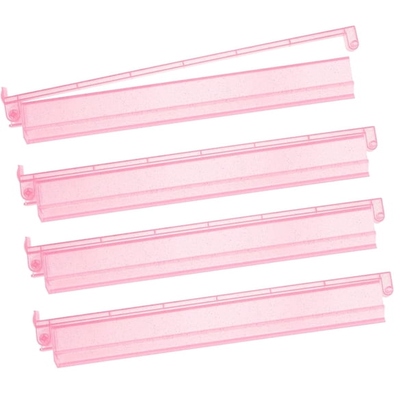 Mahjong Racks with Pushers 4PCS Set Majiang Tile Holder Acrylic Mahjong Racks Accessories and Gifts (Glitter Pink)