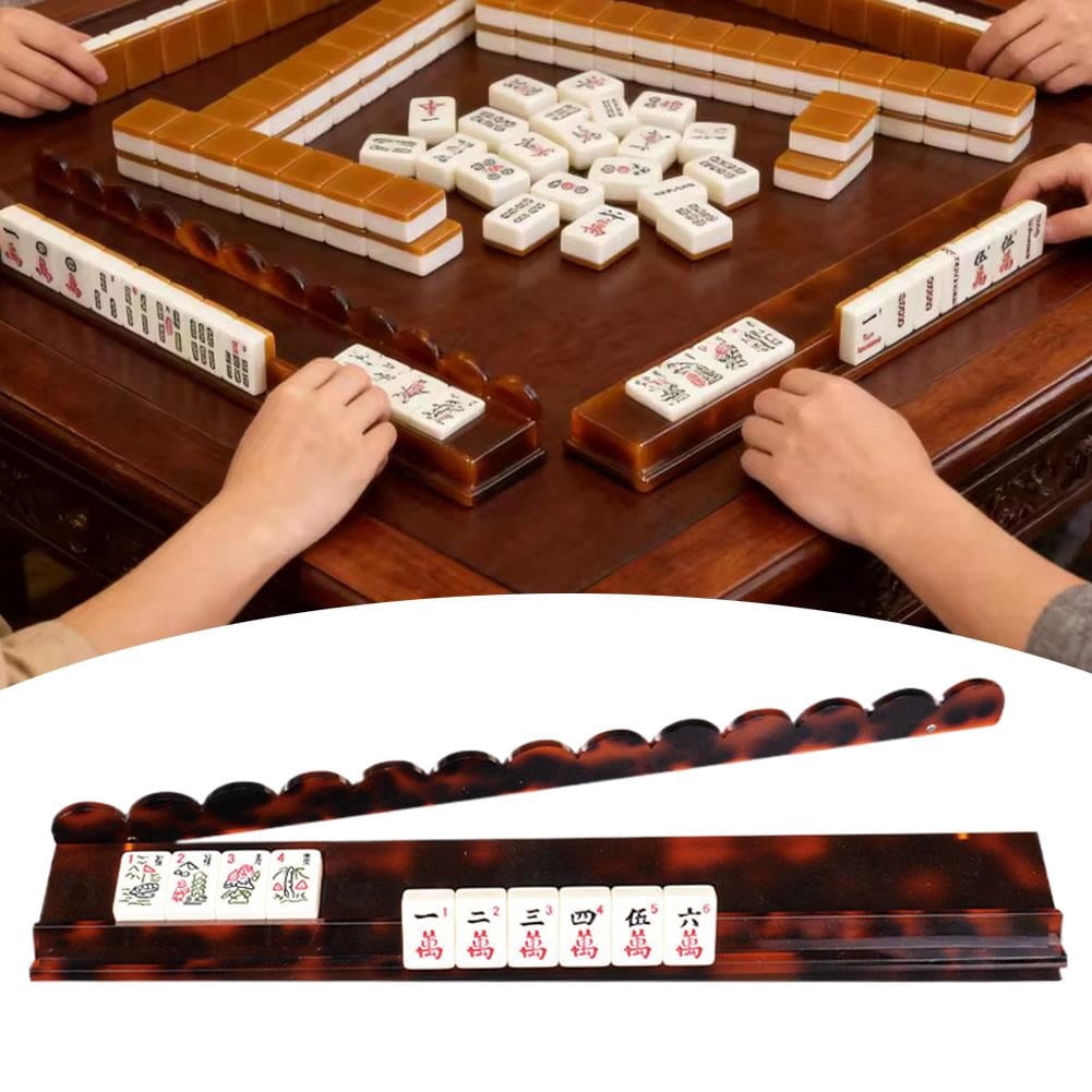 1pcs Mahjong Rack with Pushers Imports Mahjong Game Accessories Modern American Mahjong Tile Rack
