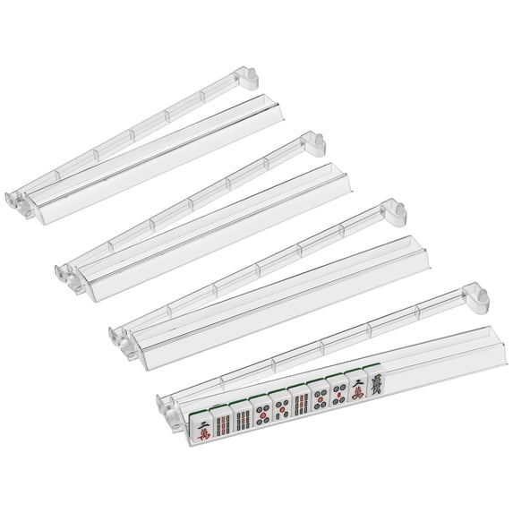 Photo of Nexmoor clear mahjong racks with pushers, set of 4