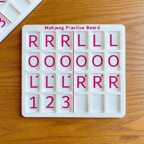 Mahjong Solo Practice Board, 3D Printed 24 Slots for Tile Arrangement and Strategy Training, Lightweight Portable Aid for Beginners and Pros, Fits Standard Tiles