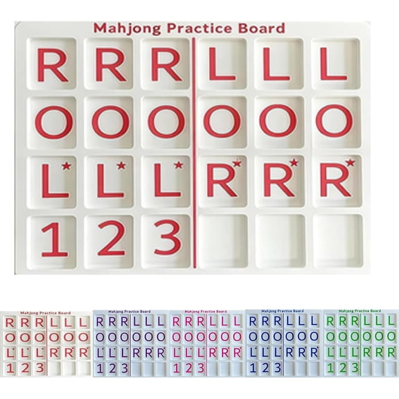 Mahjong Solo Practice Board, 3D Printed American Mahjong Strategy Aid with 24 Slots, Portable Tile Pattern Learning Board, Hand Training Tool for Beginners & Advanced Players, Improve Skills (Pink)