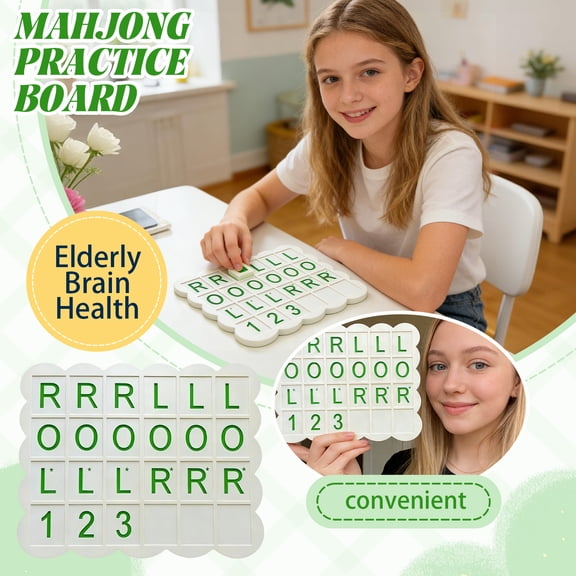 Mahjong Solo Practice Board, 3D Printed American Mahjong Strategy Aid with 24 Slots, Portable Tile Pattern Learning & Strategy Practice Boards for Beginners and Advanced Players (white)
