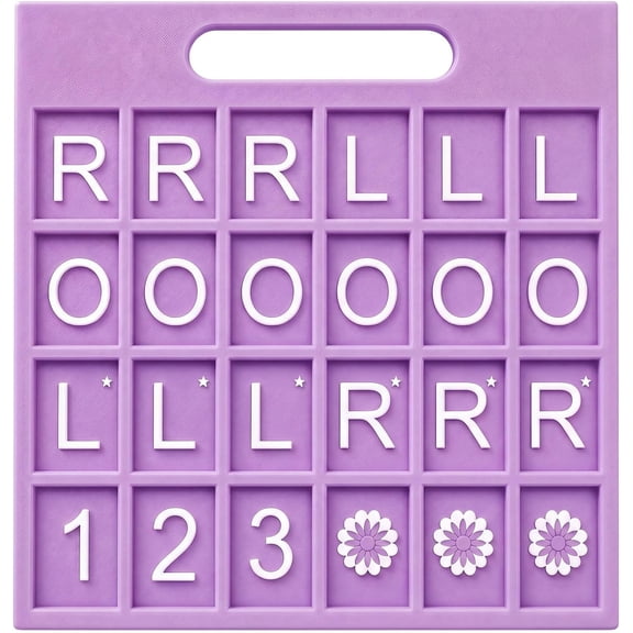 Mahjong Solo Practice Board, Purple American Mahjong Practice Board with Handle, R-L-O Charleston Training Tool for Annual Card Patterns, Beginners and Teachers