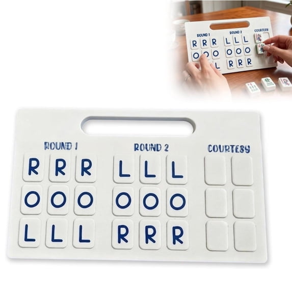 Mahjong Strategy Aid and Solo Practice Board, 3D Printed Lightweight Portable Training Tool for Players