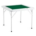 thumbnail image 1 of Mahjong Table 4 Player Folding - Portable Card Table with Cup Holders & Chip Trays - Wear-Resistant Green Domino Table - 35.4 x 35.4 inch, 1 of 7