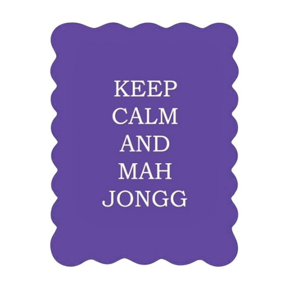 Mahjong Table Card, Thick Pvc, 3.5X5 In, Game Room Accessories and Decor, Cat Decorations, Neon Decorations, Purple Solid, 1 Pc