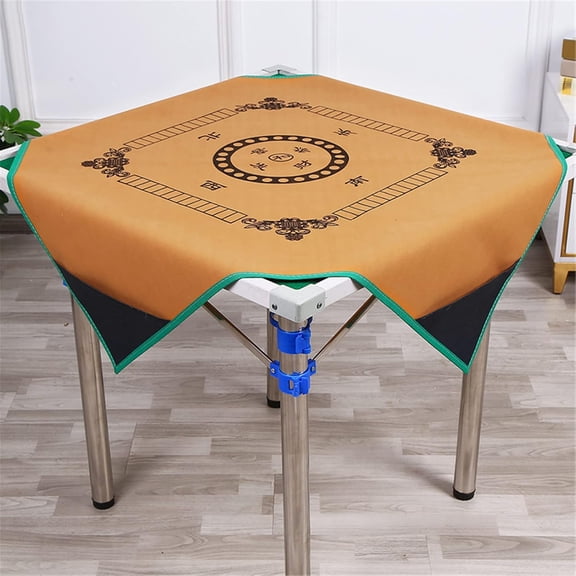 Mahjong Table Cover Mat Anti-Slip Slient Mahjong Majiang Poker Paigow Card Game Mat Tablecover 39.37 * 39.37in(100 * 100cm) with Pocket